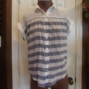 Anthropologie Hei Hei Blue Striped Perpignan Top